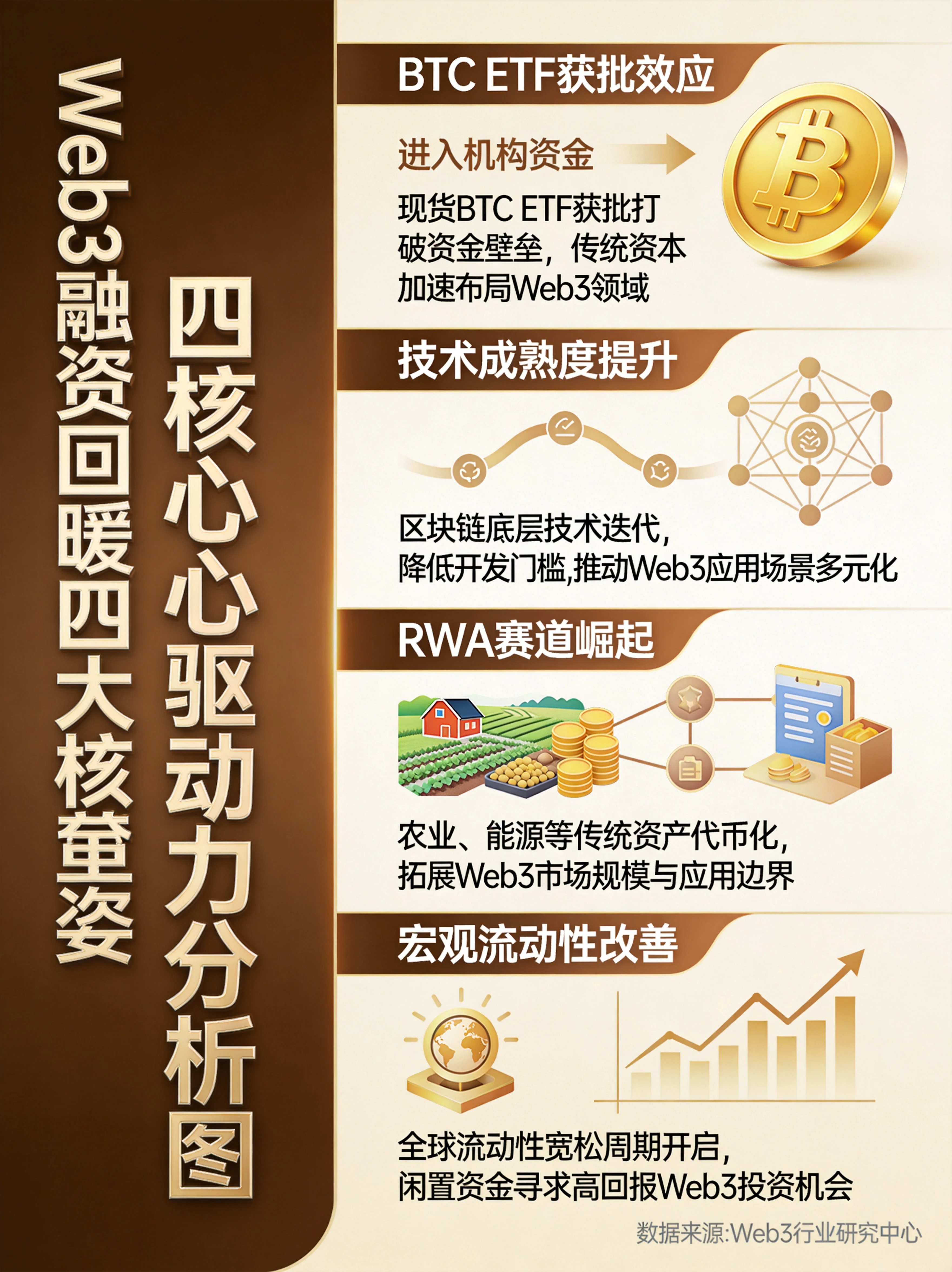 Web3资本最青睐四大赛道图解,Layer 2确定性方向、AI+Web3交叉赛道、RWA传统金融桥梁、DeFi 2.0可持续模式展示 Web3资本最青睐四大赛道图解,Layer 2确定性方向、AI+Web3交叉赛道、RWA传统金融桥梁、DeFi 2.0可持续模式展示